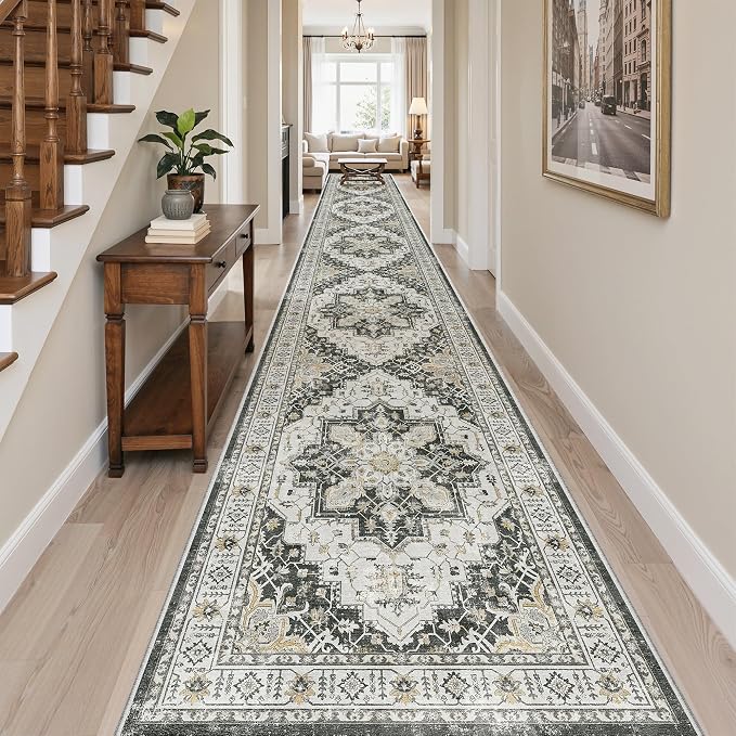 Madane Hallway Runner Rug 3x20 Washable Kitchen Runners 20ft, Low-Pile - Image 3