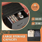 WLIVE Dresser with 4 Drawers, Fabric Storage Tower, Organizer Unit - Image 5