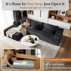 108" Oversized Cloud Sectional Couch, Comfort L Shaped Boneless Couch - Image 3
