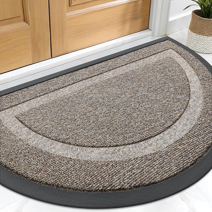 OLANLY Half Circle Front Door Mat Outside 71x23 All-Season Rubber Doormat | by OLANLY
