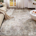 UERMEI 10x14 Area Rug Living Room Rugs Washable Neutral Brown Grey Carpet | by UERMEI