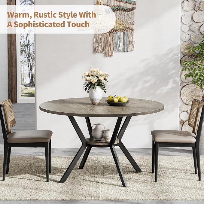 Round Dinner Table for 2-4, 42 Inch Kitchen & Dining Room Table - Image 7