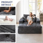 MAXYOYO Sectional Sofa Couch and Chaise Lounge, L Shaped Modern Cloud Couch - Image 6