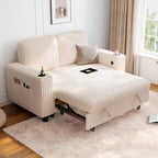 LINSY HOME Sectional Sleeper Sofa Bed, Corduroy Pull Out Couch by LINSYHOME