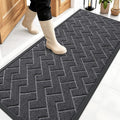 OLANLY Front Door Mat Outside 59x23, All-Season Absorbent Rubber Doormat | Grey by OLANLY