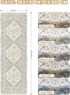 3x10 Runner Rug Non Slip Washable Hallway Runner, Front Porch, Laundry Room - Image 2