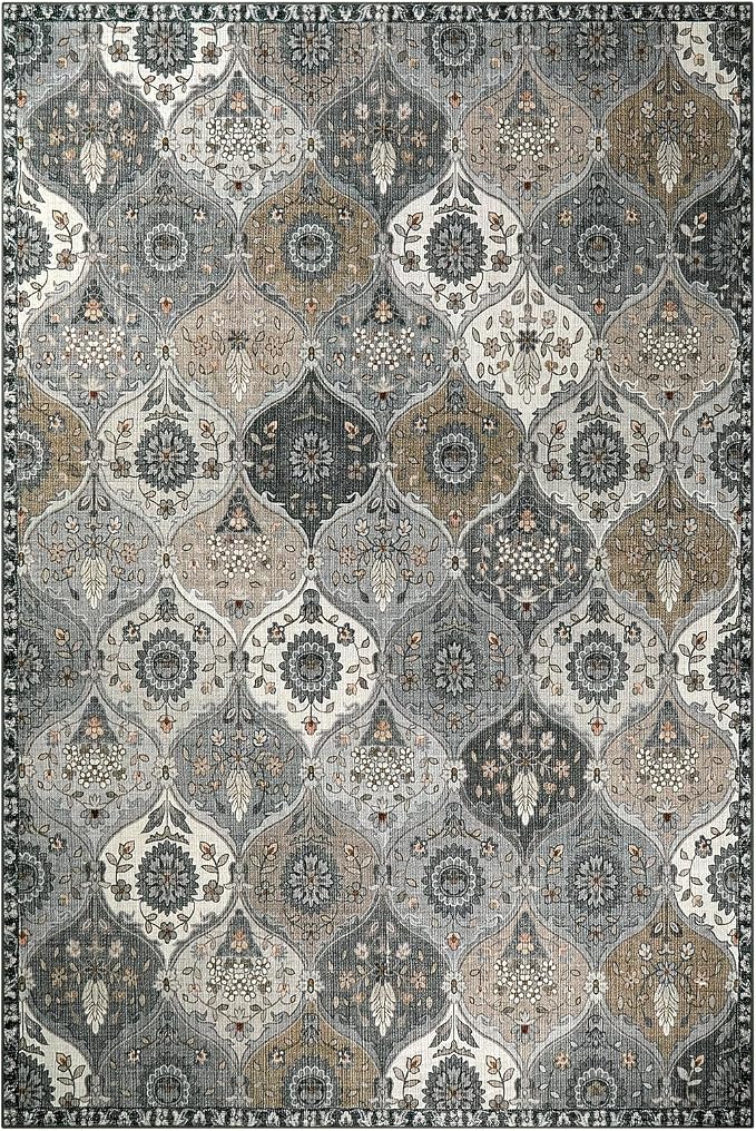 Lahome Moroccan Washable Area Rug 6x9, Large Living Room Rugs - Image 8