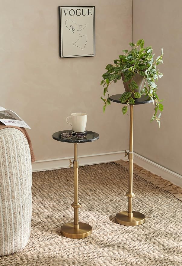 Adjustable-Height Marble Drink Table - Image 4