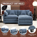 Ihanherry 77" L Shaped Modern Sofa Modular Sectional Cloud Couch - Image 4