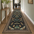 Green and Black 3x12 Long Runner Rugs by HazoHaus
