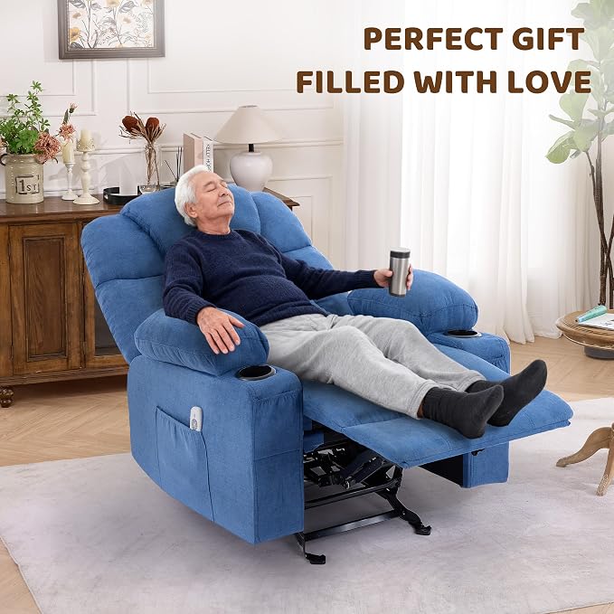 Massage Rocking Recliner Chair, Ergonomic Recliners Sofa - Image 8