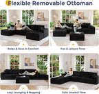 MAXYOYO 132" U Shaped Modular Sectional Sofa - Image 5