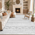cotiled Boho 5x7 Area Rugs for Living Room: Soft Moroccan Washable Rug | Solve - Image 7