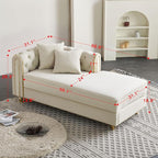 Yogald 66.9'' Chesterfield Chaise Lounge - Image 2