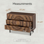 Aoikax Farmhouse 6-Drawer Dresser, Accent Wooden Chest of Drawers - Image 2