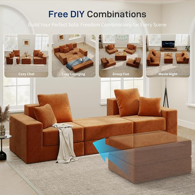 Cloud Modular Sectional Sofa, Comfy Boneless Couch - Image 4