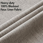 MIULEE 100% Blackout Linen Curtains - Image 5