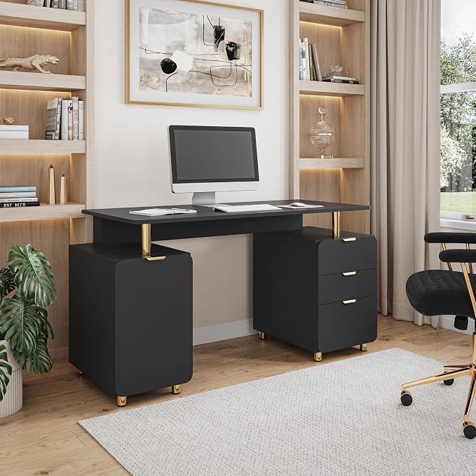 Elegant 57" W Executive Desk - Image 2