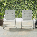Crosley Furniture Bates 2-Piece Outdoor Chair Set, Retro Metal Patio Chairs - Image 6
