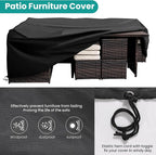 Wumiokio Patio Furniture Set, 7 Pieces Outdoor Patio Furniture - Image 5