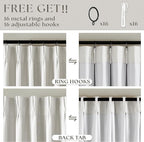 Off White Pinch Pleated 100% Blackout Curtains 102 Inches Long | Linen Blend - Image 5