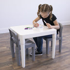 Humble Crew Kids Plastic Table and Chair Set, Toddler Activity Table - Image 3