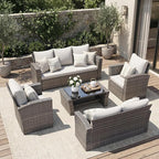 Wisteria Lane Patio Furniture Set, 5 Pieces Wicker Outdoor Furniture by WisteriaLane