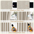 Extra Long 100% Blackout Linen Curtains - Image 5