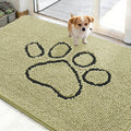 OLANLY Dog Door Mat for Muddy Paws 48x30, Paw Print Design Chenille Mud Mat | by OLANLY