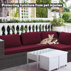 8Pcs Outdoor Cushion Covers, Elastic Patio Cushion Covers | Washable, - Image 3
