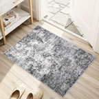DMOYEST 2x3 Entryway Area Rug Washable Abstract Grey Small Carpet | Neutral - Image 3