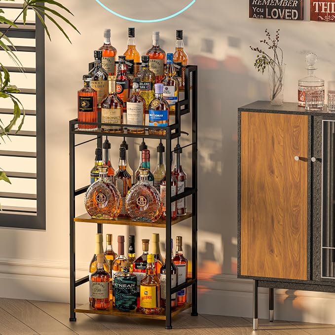 Jsskeeim Trapezoidal Liquor Cabinet Bar - Image 3