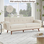 Kingfun 77.2" W Loveseat Sofa, Mid Century Modern Decor Love Seat Couches - Image 4