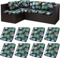 8Pcs Patio Cushion Covers, Outdoor Stretch Cushion Covers, Washable | Stretch by Unknown
