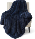 Bedsure GentleSoft Fluffy Navy Blue Throw Blanket by Unknown
