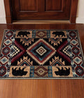 Western Entryway Rug, 2x3 Rustic Washable Rug, Non-Slip Indoor Door Mat by YIHOUSE