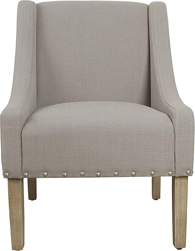 Homepop Home Decor | Upholstered Classic Swoop Arm Accent Chair | Accent Chairs - Image 4