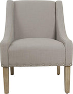 Homepop Home Decor | Upholstered Classic Swoop Arm Accent Chair | Accent Chairs - Image 4