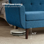 Tbfit 65" W Loveseat Sofa, Mid Century Modern Decor Love Seat Sofas and Couches - Image 7