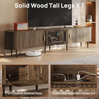 94.5" Fluted Mid Century Modern TV Stand - Image 5