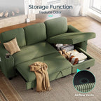 LINSY HOME Sectional Sleeper Sofa Pull Out Couches - Image 7