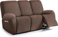 ANARACHON Leather Look Recliner Couch Cover, 8-Pieces Stretch Recliner Sofa by ANARACHON