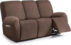 ANARACHON Leather Look Recliner Couch Cover, 8-Pieces Stretch Recliner Sofa by ANARACHON