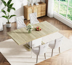 Henf 63"-79" Dining Table Set for 4, 5 Pieces Extendable Dining Table and 4 - Image 2