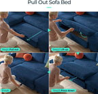 LINSY HOME Sectional Sleeper Sofa Pull Out Couches - Image 5