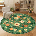 DUKINO 6ft Round Rug, Washable Circle Rug by DUKINO