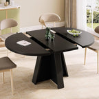 iPormis 43.3in-59in Extendable Round Dining Table by iPomis