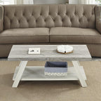 Contemporary Wood Coffee Table 48 in, Two-Tone Living Room Center Table by Noeko
