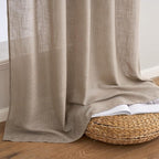 MIULEE Taupe Linen Curtains 52x108 Inch Long - Image 7
