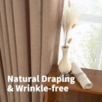 YoungsTex Linen Semi Sheer Curtains 42X40 Inch Length - Image 5